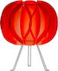 Starlight FP-06-Ε-24CM-Τ Plastic Table Lamp for Socket E14 with Red Shade and Silver Base