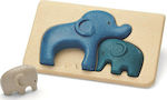 Lemnos Puzzle pentru Copii cu Îmbinări Elephant 3buc Plan Toys