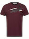 Lonsdale Walkley Men's Athletic T-shirt Short Sleeve Burgundy