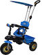 Bebe Stars X Cross Kids Tricycles with Parental Handle for 1.5+ Years Blue