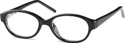 Sunoptic Kids Children's Plastic Eyeglass Frame Black PK7E