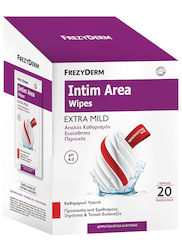 Frezyderm Intim Area Wipes Extra Mild Μαντηλάκια Ευαίσθητης Περιοχής