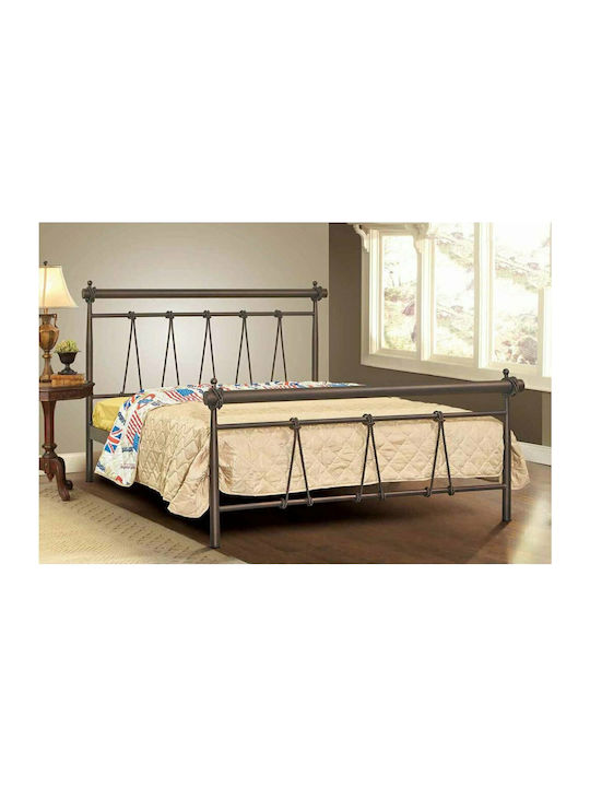 No 34 Bett Doppelbett Metall Rosa für Matratze 150x200cm