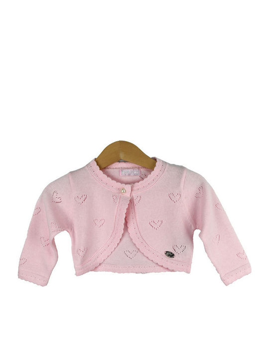 Εβίτα Girls Bolero Jacket with Buttons Pink