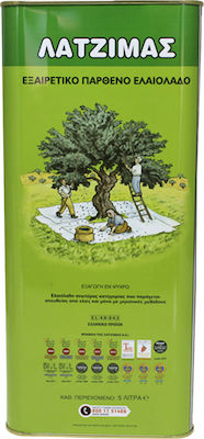 Λατζιμάς Extra Virgin Olive Oil 5lt in a Metallic Container