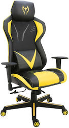 Zita Plus BS6100 Artificial Leather Gaming Chair with Adjustable Arms Yellow