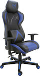 Zita Plus BS6100 Καρέκλα Gaming Δερματίνης με Ρυθμιζόμενα Μπράτσα Μπλε