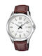 Casio Men's Watch 41mm Battery with Brown Leather Strap