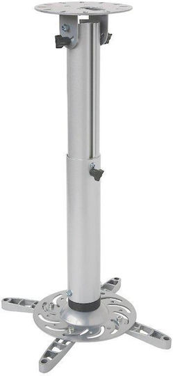 Techly Projector Mount Ceiling with Maximum Load Capacity of 15kg Silver