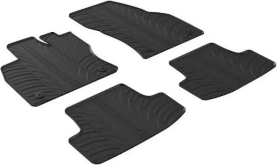 Lampa Set of Front and Rear Mats 4pcs Tray Type for Volkswagen T-Roc 2017 Black