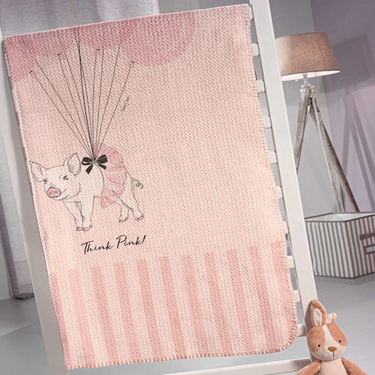 Saint Clair Blanket Fleece Piggy Pink 160x220cm
