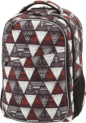 Polo Patterns Σχολική Τσάντα Πλάτης Γυμνασίου - Λυκείου Πολύχρωμη Μ32 x Π25 x Υ46cm