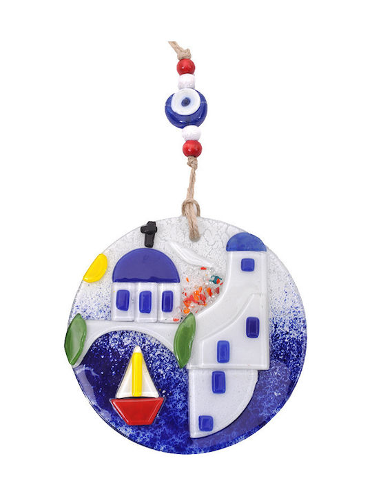 Fylliana Agățat Amulet Multicolor din Sticlă 12cm 1buc