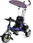 Miko Kids Tricycle with Storage Basket, Push Handle & Sunshade for 12+ Months Purple