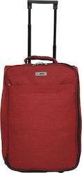 Explorer Luggage EX0524 Cabin Travel Suitcase Fabric Red with 2 Wheels Height 50cm