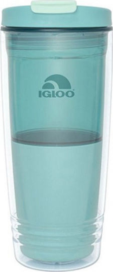 Igloo Havasu Double Wall Ποτήρι Θερμός Ανοξείδωτο BPA Free 650ml Aqua με Επιστόμιο
