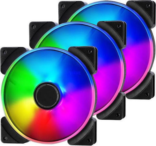Fractal Design Prisma AL-14 Case Fan 140mm (1700rpm / 103.85cfm) with ARGB Lighting and 4-Pin PWM Connection 3pcs