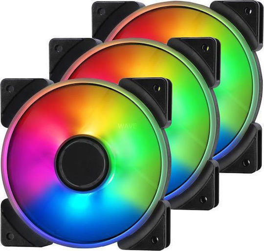 Fractal Design Prisma AL-12 120mm 3-Pin ARGB Lighting Case Fan 3-pack