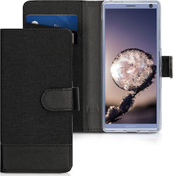 KWmobile Wallet Tesatura Negru (Xperia 10)