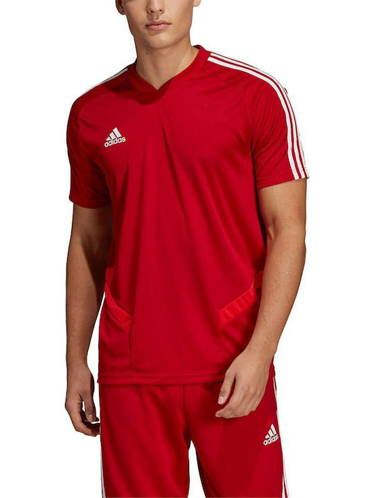 Adidas Tiro 19 Training Jersey Αθλητικό Ανδρικό T-shirt Κόκκινο Μονόχρωμο