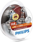 Philips H4 X-tremeVision G-Force +130% 12V 2τμχ