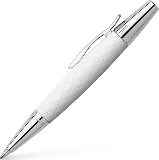 Faber-Castell E-motion Twist Pen Ballpoint White with Blue Ink