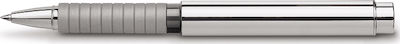 Faber-Castell Basic Shiny Chrome Pen Rollerball with Black Ink