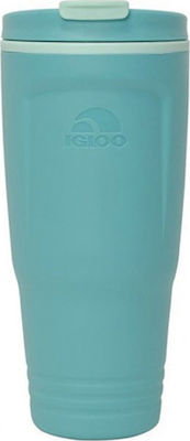 Igloo Havasu Glass Thermos Stainless Steel BPA Free Aqua 880ml with Mouthpiece 41442