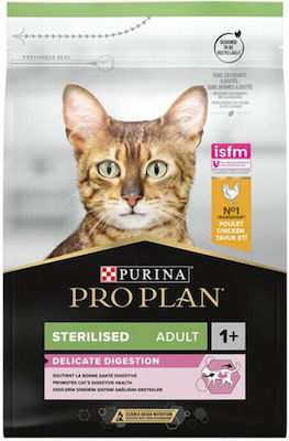 Purina Pro Plan Sterilised Adult Optidigest Dry Food for Adult Neutered Cats with Sensitive Digestive System with Chicken 3kg