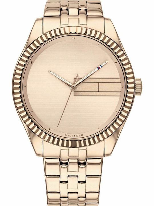 Tommy Hilfiger Lee Women's Watch with Pink Gold Metal Bracelet