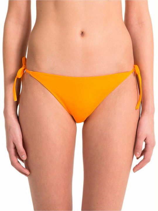 Calvin Klein Bikini Slip Με Κορδονάκια Κίτρινο