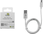 Lime L01 Regular USB 2.0 to micro USB Cable Λευκό 1m (8215322)