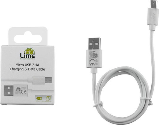 Lime L01 1m Regular USB 2.0 to micro USB Cable White (8215322)