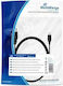 MediaRange Regular USB 2.0 to micro USB Cable Μαύρο 1.8m (MRCS184)