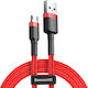 Baseus Cafule Braided USB 2.0 to micro USB Cable Κόκκινο 2m (CAMKLF-C09)