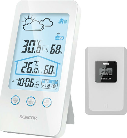 Sencor SWS 3000 W SWS 3000 W Безжична Метеорологична станция Цифров Настолен Бял