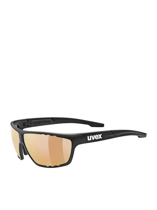 Uvex Sportstyle 706 Sonnenbrillen mit Schwarz Rahmen und Braun Linse S5320362206