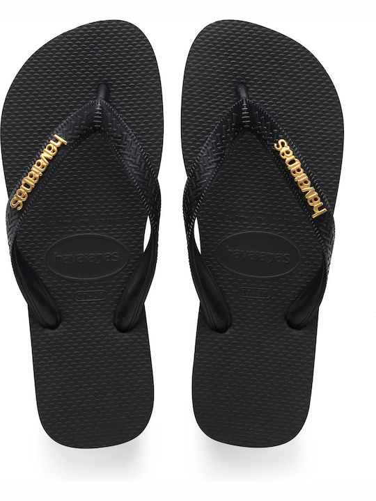 Havaianas Top Logo Metallic Men's Flip Flops Black