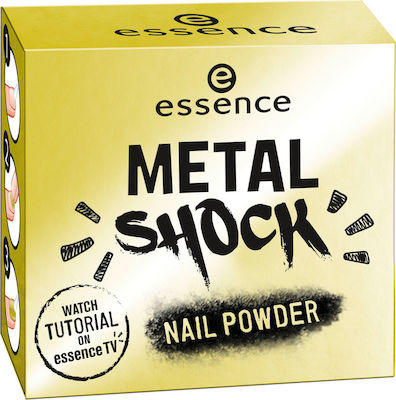 Essence Metal Shock Nail Powder Dekopulver für Nägel in Gold Farbe