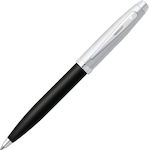 Sheaffer 100 Series Glossy Black Barrel With Brushed Chrome Cap Pen Ballpoint with Blue Ink Black Body