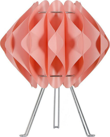 Starlight Plastic Table Lamp for Socket E14 with Pink Shade and Base