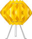 Starlight FP-08-S-Ε2-26CM-Τ Plastic Table Lamp for Socket E14 with Yellow Shade and Silver Base FP-08-S-Ε2-26cm-Τ