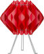 Starlight FP-08-S-Ε2-26CM-Τ Plastic Table Lamp for Socket E14 with Red Shade and Silver Base