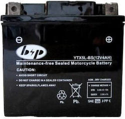 B&P Closed Type Motorcycle Battery YTX5L-BS with Capacity 4Ah