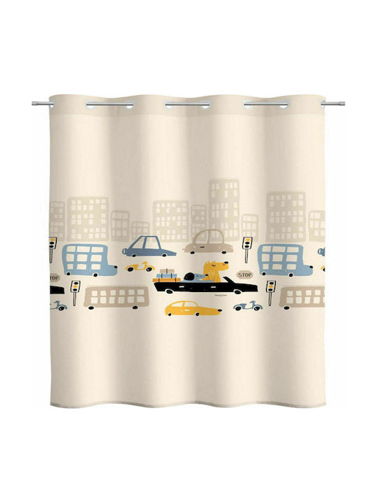 Saint Clair Kids Grommet Top Curtain Doggy Blue 160x250cm