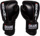 Okami Fightgear Competitor Gloves Leather Boxing Competition Gloves Black