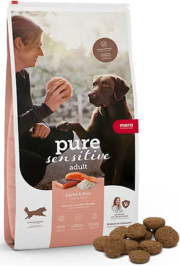 Meradog Pure Sensitive Adult 4kg Hrană Uscată fără Cereale pentru Câini Adulţi cu Orez și Somon