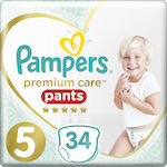 Pampers Πάνες Βρακάκι Premium Care No. 5 για 12-17kg 34τμχ
