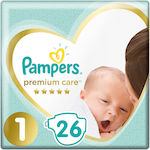 Pampers Premium Care Πάνες με Αυτοκόλλητο No. 1 για 2-5kg 26τμχ