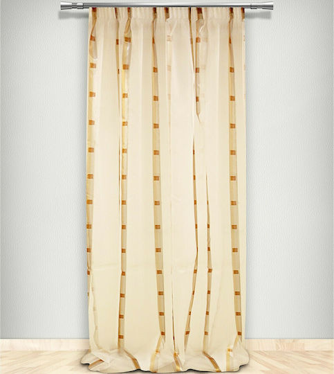La Maison Blanche Curtain with Pencil Pleat Beige 145x300cm